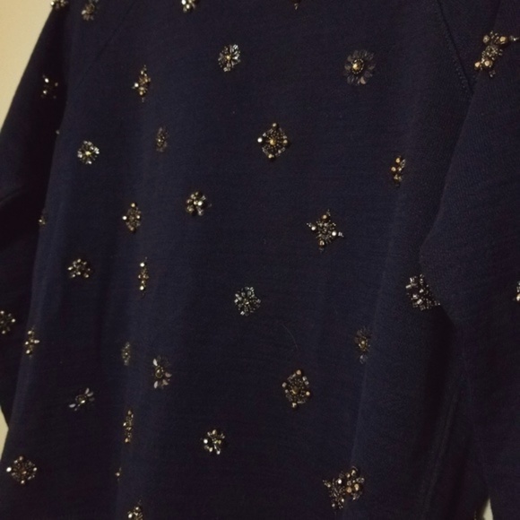 J.Crew Embellished Jeweled Preppy Sweatshirt S - Picture 3 of 8